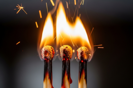 Wax match ignition test in progress