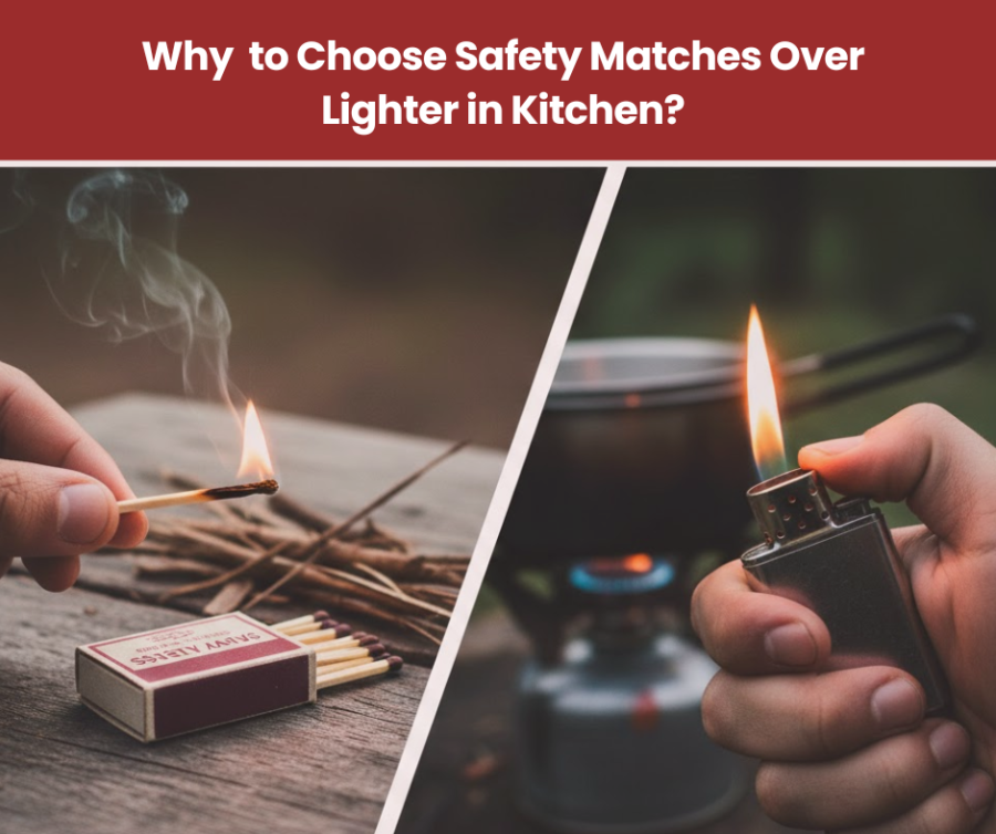 safety matches Over lighers in kitchen