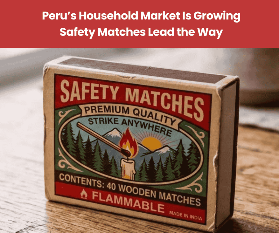 Safety matches export from India to Peru by Quenker Matches manufacturer