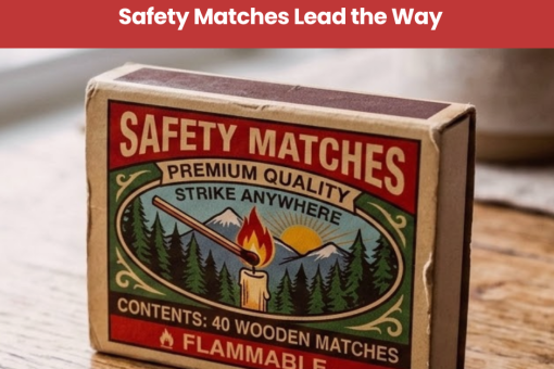 Visual representation of safer matches, highlighting their role in enhancing safety and reducing fire hazards.