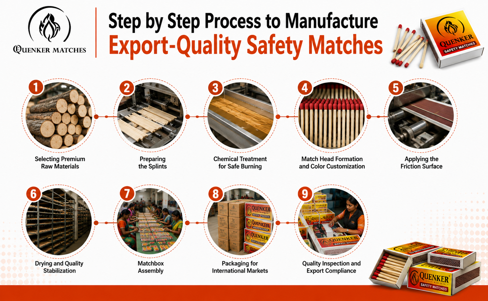 Step by step process to Manufacture Export-Quality Safety Matches